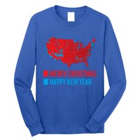 Accurate Election Map Merry Christmas Happy New Year Trump Gift Long Sleeve Shirt