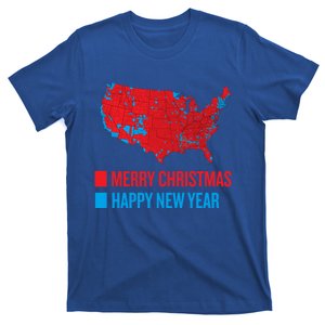 Accurate Election Map Merry Christmas Happy New Year Trump Gift T-Shirt