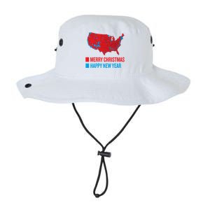 Accurate Election Map Merry Christmas Happy New Year Trump Gift Legacy Cool Fit Booney Bucket Hat