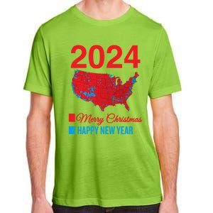 Accurate Election Map Merry Christmas Happy New Year Trump Gift Adult ChromaSoft Performance T-Shirt