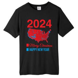 Accurate Election Map Merry Christmas Happy New Year Trump Gift Tall Fusion ChromaSoft Performance T-Shirt