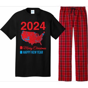 Accurate Election Map Merry Christmas Happy New Year Trump Gift Pajama Set