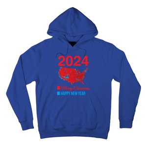 Accurate Election Map Merry Christmas Happy New Year Trump Gift Hoodie