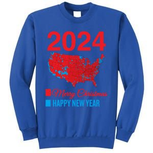 Accurate Election Map Merry Christmas Happy New Year Trump Gift Sweatshirt