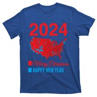 Accurate Election Map Merry Christmas Happy New Year Trump Gift T-Shirt