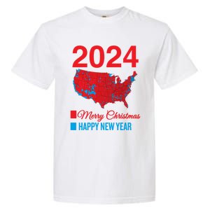 Accurate Election Map Merry Christmas Happy New Year Trump Gift Garment-Dyed Heavyweight T-Shirt