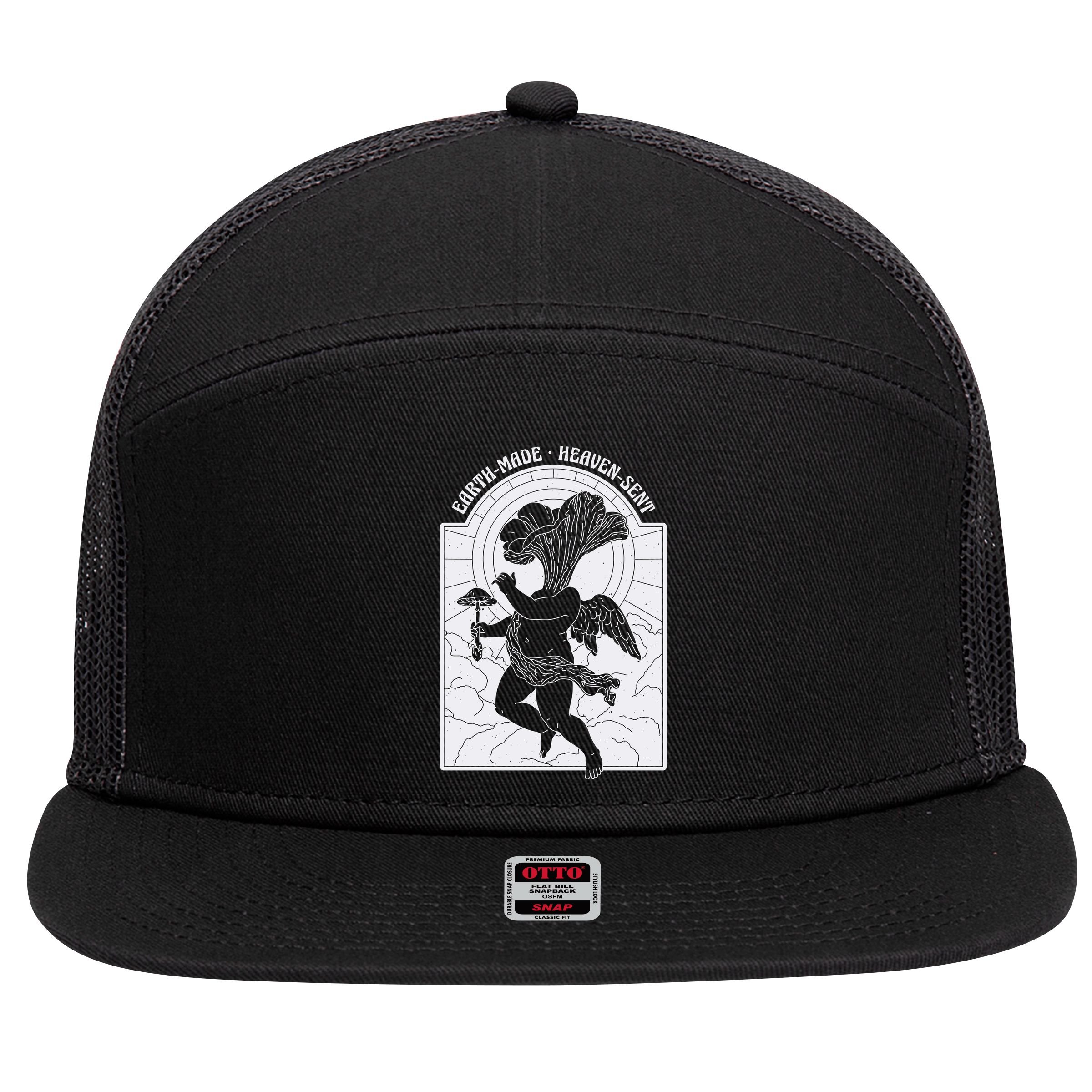 Angel Earth Made Mushroom 7 Panel Mesh Trucker Snapback Hat