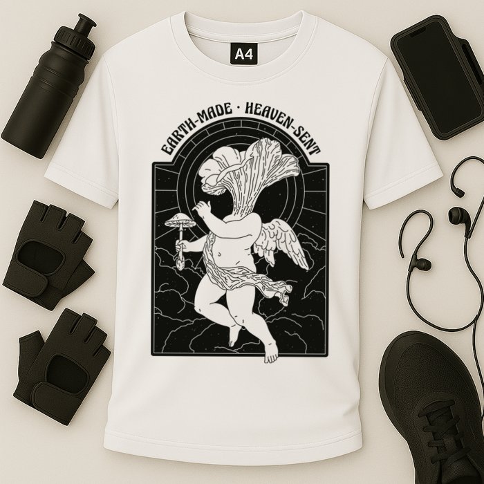 Angel Earth Made Mushroom Cooling Performance Crew T-Shirt