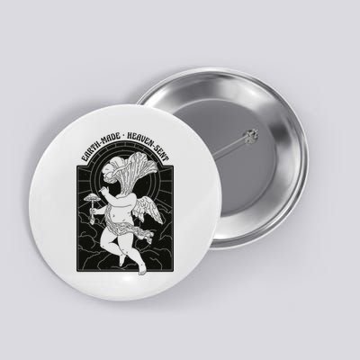 Angel Earth Made Mushroom Button