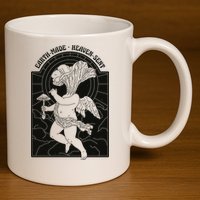 Angel Earth Made Mushroom 11oz C Handle Ceramic Mug