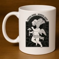 Angel Earth Made Mushroom 11oz C Handle Ceramic Mug