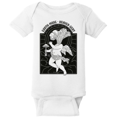 Angel Earth Made Mushroom Baby Bodysuit