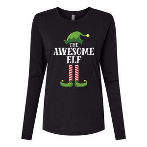 Awesome Elf Matching Family Group Christmas Party Womens Cotton Relaxed Long Sleeve T-Shirt