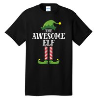 Awesome Elf Matching Family Group Christmas Party Tall T-Shirt