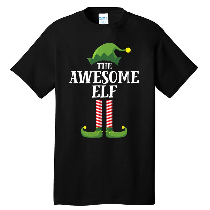 Awesome Elf Matching Family Group Christmas Party Tall T-Shirt