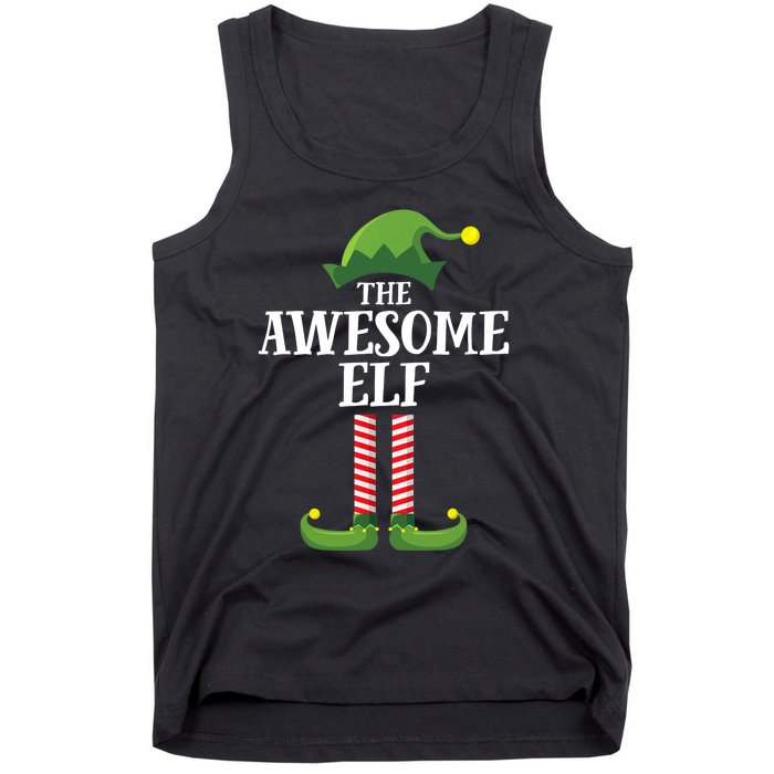 Awesome Elf Matching Family Group Christmas Party Tank Top