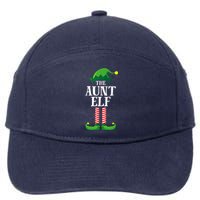 Aunt Elf Matching Family Group Christmas Party 7-Panel Snapback Hat