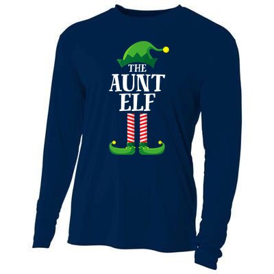 Aunt Elf Matching Family Group Christmas Party Cooling Performance Long Sleeve Crew