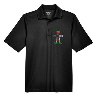 Awesome Elf Matching Group Xmas Funny Family Christmas Men's Origin Performance Pique Polo