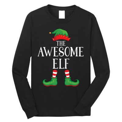 Awesome Elf Matching Group Xmas Funny Family Christmas Long Sleeve Shirt