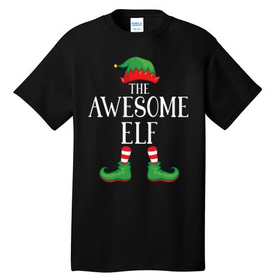 Awesome Elf Matching Group Xmas Funny Family Christmas Tall T-Shirt