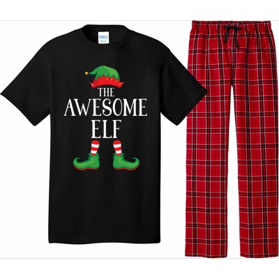 Awesome Elf Matching Group Xmas Funny Family Christmas Pajama Set