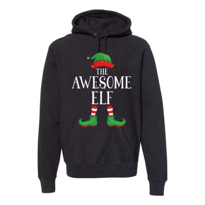 Awesome Elf Matching Group Xmas Funny Family Christmas Premium Hoodie