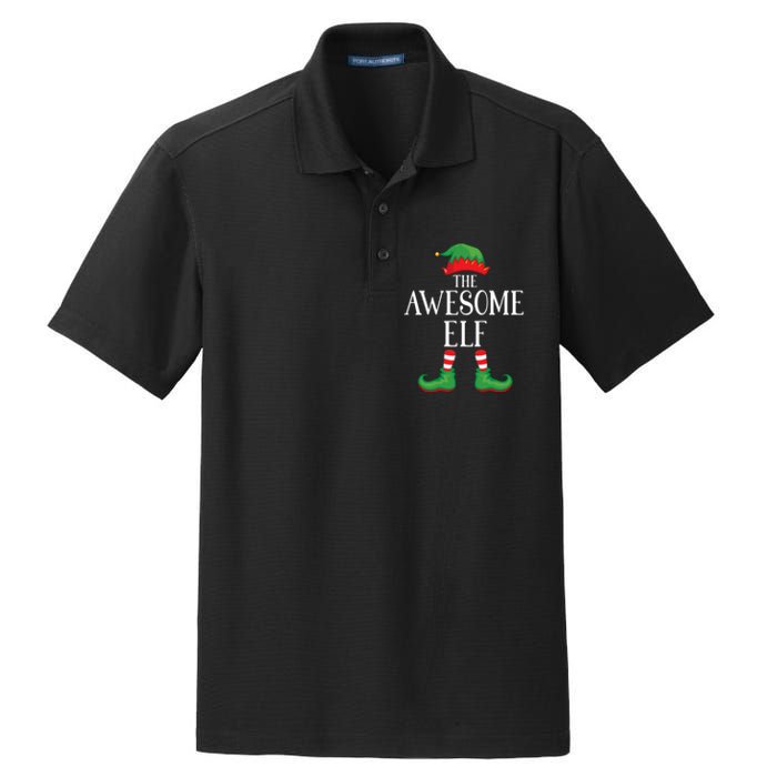 Awesome Elf Matching Group Xmas Funny Family Christmas Dry Zone Grid Polo