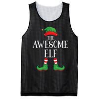 Awesome Elf Matching Group Xmas Funny Family Christmas Mesh Reversible Basketball Jersey Tank