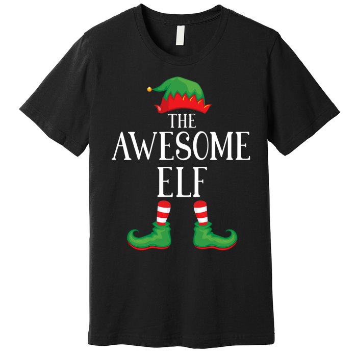 Awesome Elf Matching Group Xmas Funny Family Christmas Premium T-Shirt