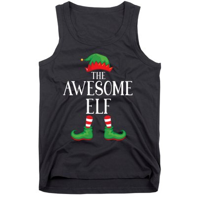 Awesome Elf Matching Group Xmas Funny Family Christmas Tank Top