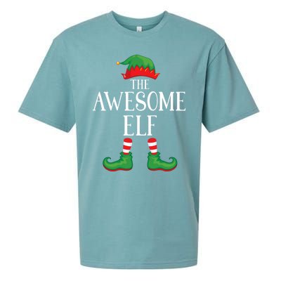 Awesome Elf Matching Group Xmas Funny Family Christmas Sueded Cloud Jersey T-Shirt