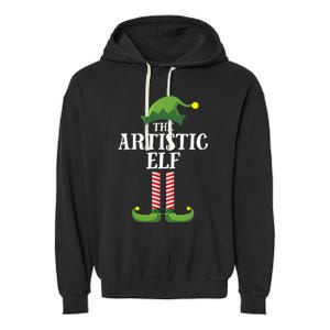 Artistic Elf Matching Family Group Christmas Party Art Elf Garment-Dyed Fleece Hoodie