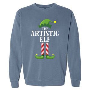 Artistic Elf Matching Family Group Christmas Party Art Elf Garment-Dyed Sweatshirt