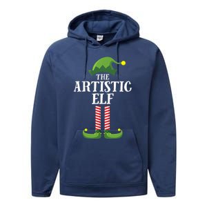 Artistic Elf Matching Family Group Christmas Party Art Elf Performance Fleece Hoodie