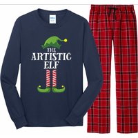 Artistic Elf Matching Family Group Christmas Party Art Elf Long Sleeve Pajama Set