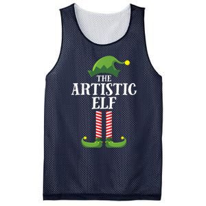 Artistic Elf Matching Family Group Christmas Party Art Elf Mesh Reversible Basketball Jersey Tank