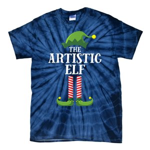 Artistic Elf Matching Family Group Christmas Party Art Elf Tie-Dye T-Shirt