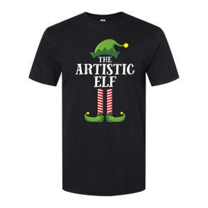 Artistic Elf Matching Family Group Christmas Party Art Elf Softstyle CVC T-Shirt