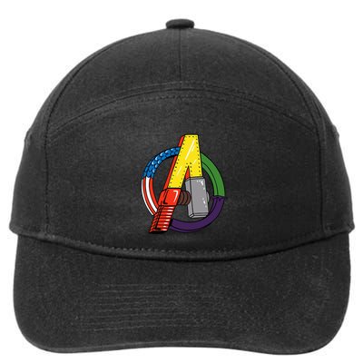 Amazon Essentials Multi Hero 7-Panel Snapback Hat
