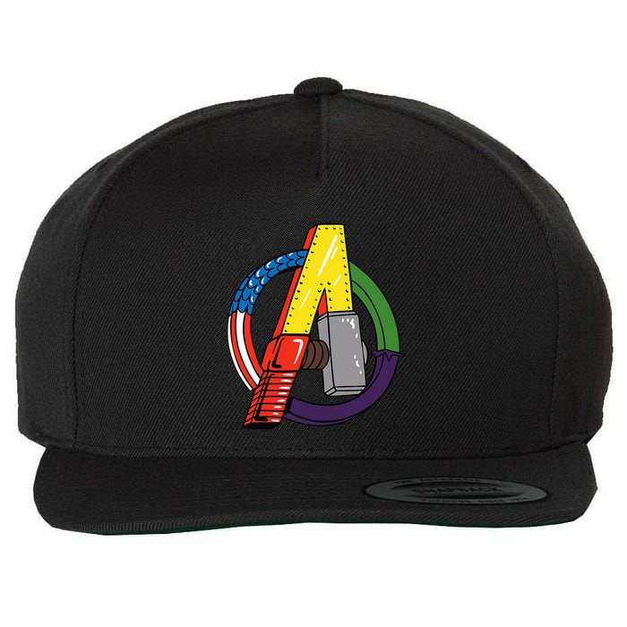 Amazon Essentials Multi Hero Wool Snapback Cap