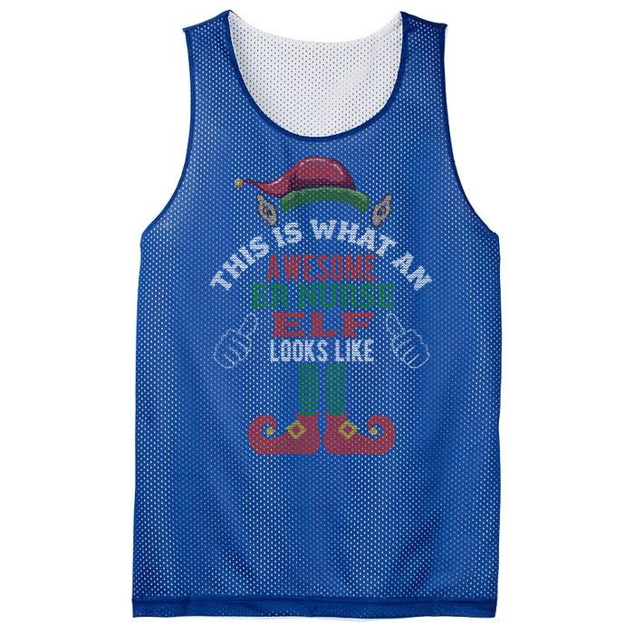 Awesome Er Nurse Elf Christmas Style Gift Mesh Reversible Basketball Jersey Tank