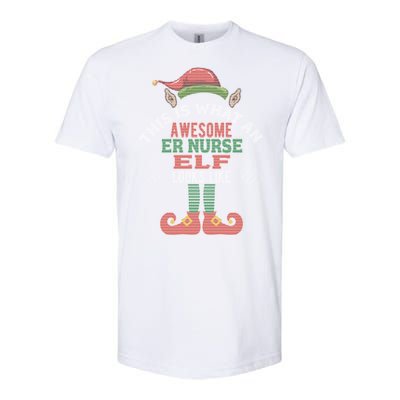 Awesome Er Nurse Elf Christmas Style Gift Softstyle CVC T-Shirt