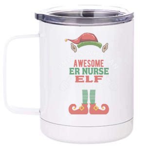 Awesome Er Nurse Elf Christmas Style Gift 12 oz Stainless Steel Tumbler Cup