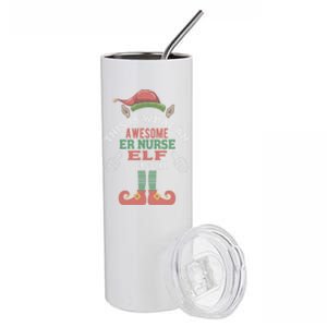 Awesome Er Nurse Elf Christmas Style Gift Stainless Steel Tumbler