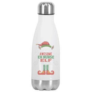 Awesome Er Nurse Elf Christmas Style Gift Stainless Steel Insulated Water Bottle