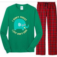 An Elephant Never Cares Long Sleeve Pajama Set