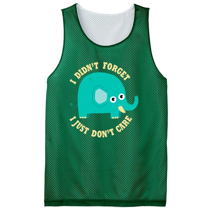 An Elephant Never Cares Mesh Reversible Basketball Jersey Tank