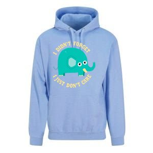 An Elephant Never Cares Unisex Surf Hoodie