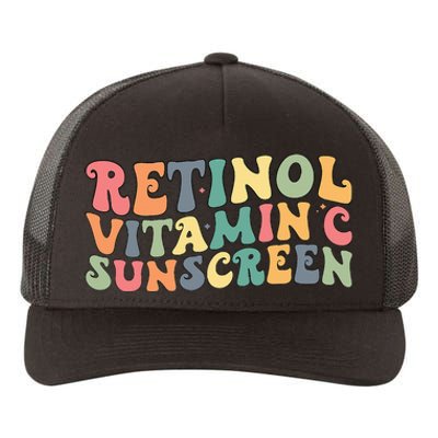 Aesthetic Esthetician Nurse Retinol Vitamin C And Sunscreen Yupoong Adult 5-Panel Trucker Hat